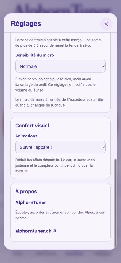 Réglages : justesse, microphone et confort visuel